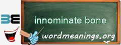 WordMeaning blackboard for innominate bone